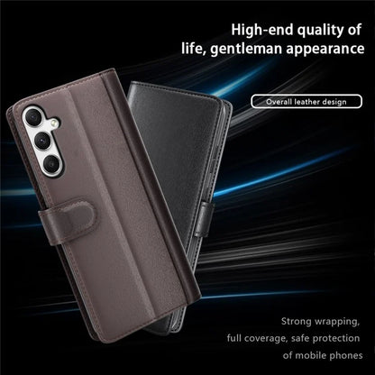 For Samsung Galaxy A35 5G Phone Case Genuine Split Leather Wallet Cover