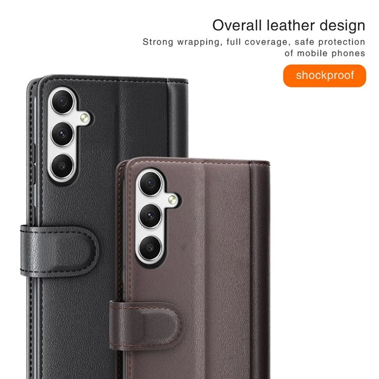 For Samsung Galaxy A35 5G Phone Case Genuine Split Leather Wallet Cover