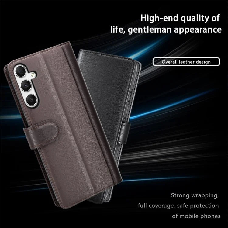 For Samsung Galaxy A35 5G Phone Case Genuine Split Leather Wallet Cover