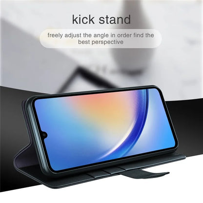 For Samsung Galaxy A35 5G Phone Case Genuine Split Leather Wallet Cover