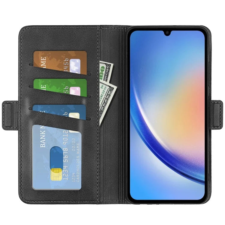 For Samsung Galaxy A35 5G PU Leather Wallet Case Flip Phone Cover with 3 Card Holder