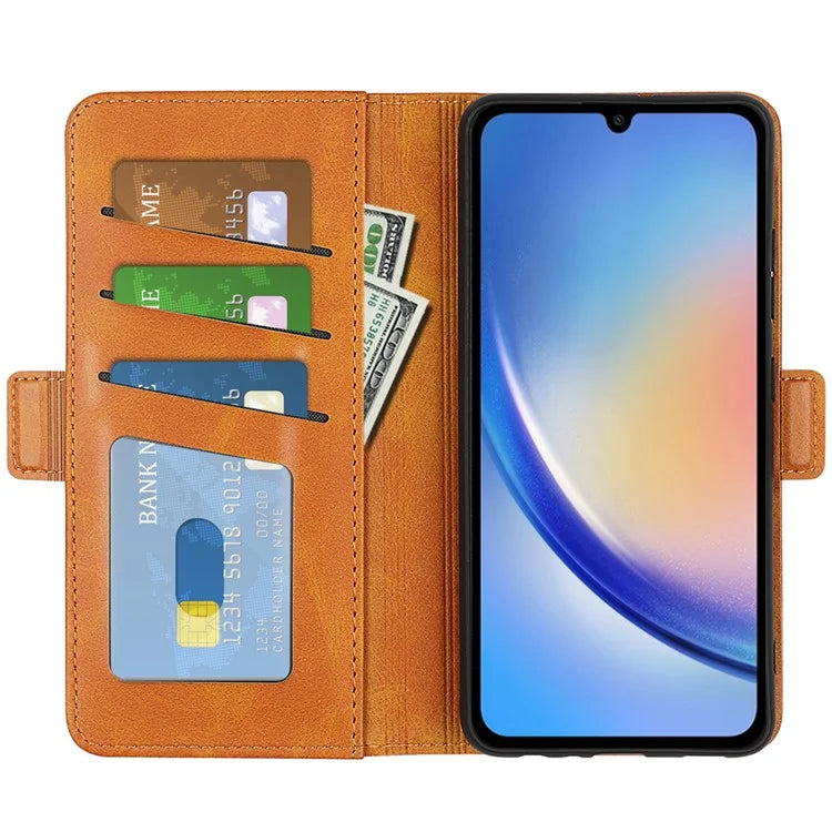 For Samsung Galaxy A35 5G PU Leather Wallet Case Flip Phone Cover with 3 Card Holder