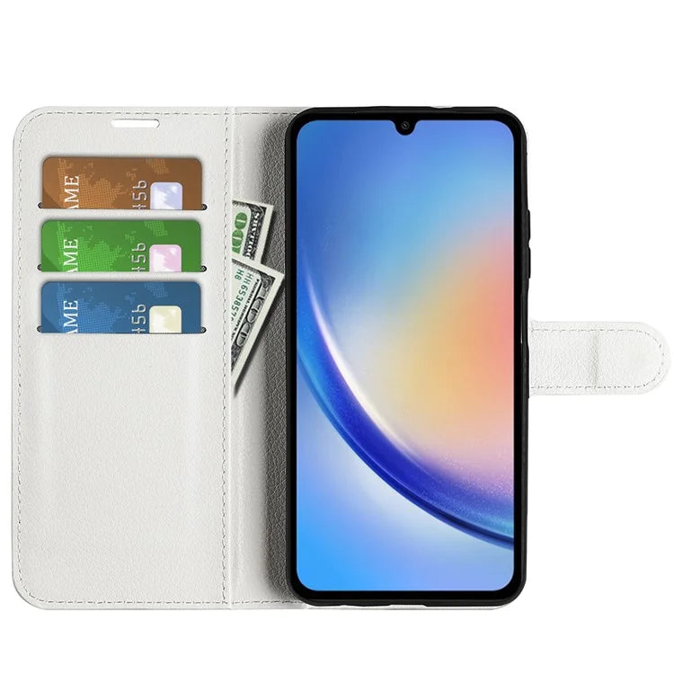 For Samsung Galaxy A35 5G Litchi Texture Wallet Case PU Leather Phone Stand Cover