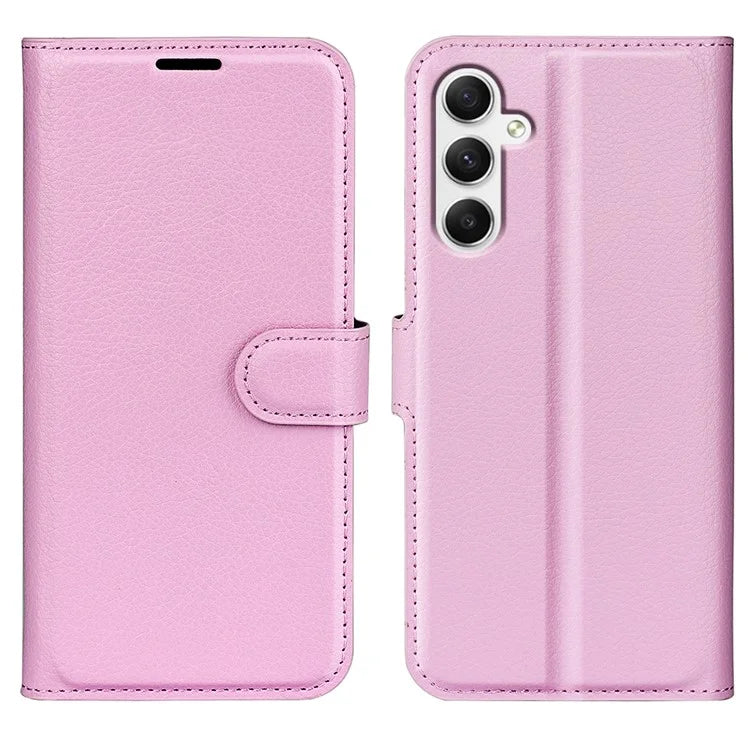 For Samsung Galaxy A35 5G Litchi Texture Wallet Case PU Leather Phone Stand Cover