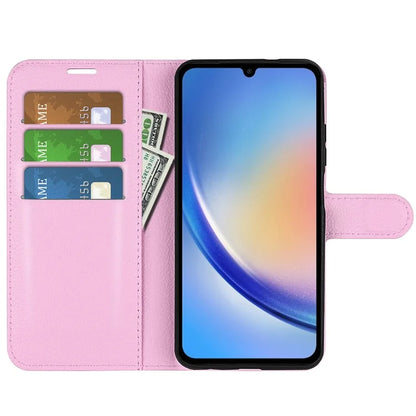 For Samsung Galaxy A35 5G Litchi Texture Wallet Case PU Leather Phone Stand Cover