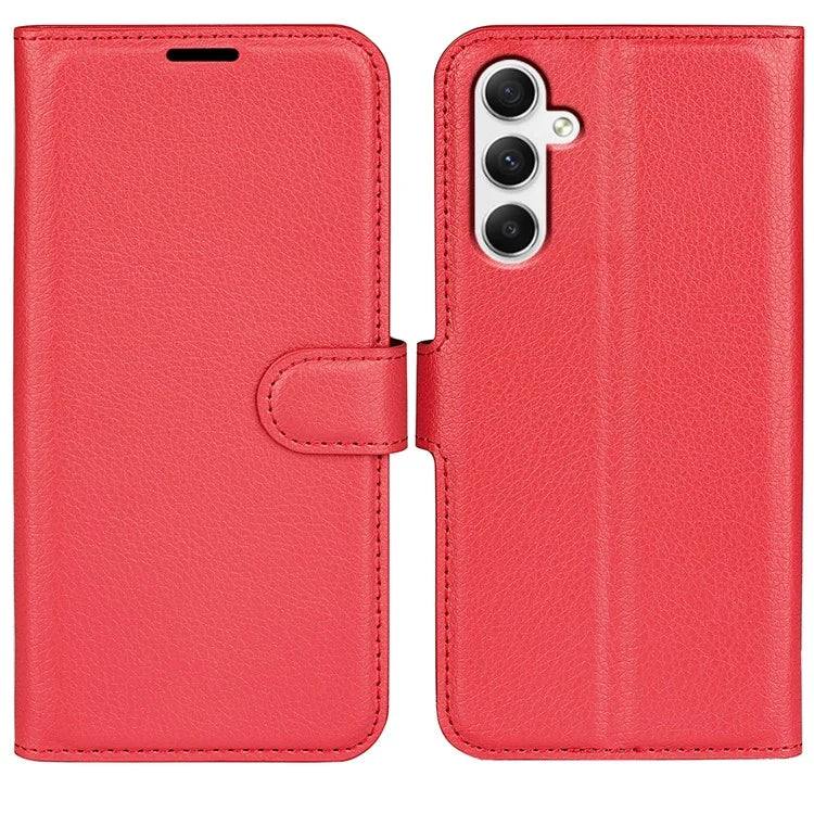 For Samsung Galaxy A35 5G Litchi Texture Wallet Case PU Leather Phone Stand Cover