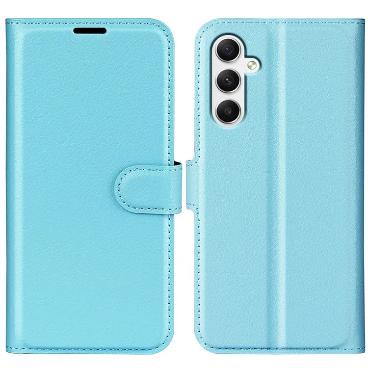 For Samsung Galaxy A35 5G Litchi Texture Wallet Case PU Leather Phone Stand Cover