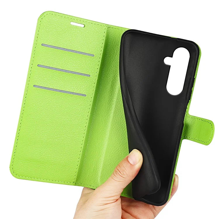 For Samsung Galaxy A35 5G Litchi Texture Wallet Case PU Leather Phone Stand Cover