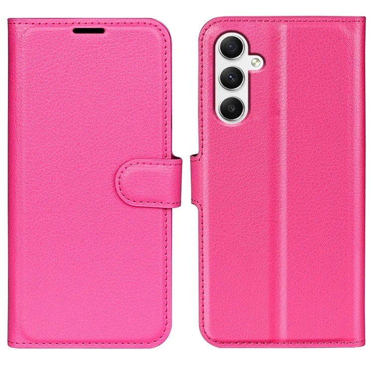 For Samsung Galaxy A35 5G Litchi Texture Wallet Case PU Leather Phone Stand Cover