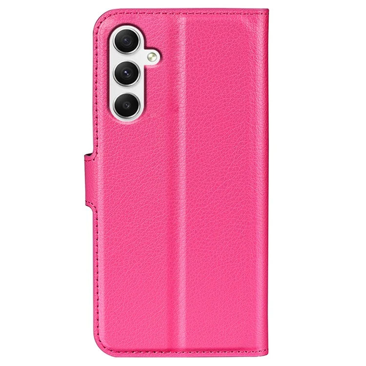 For Samsung Galaxy A35 5G Litchi Texture Wallet Case PU Leather Phone Stand Cover