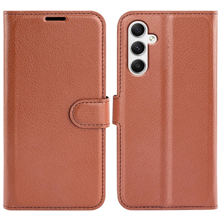 For Samsung Galaxy A35 5G Litchi Texture Wallet Case PU Leather Phone Stand Cover
