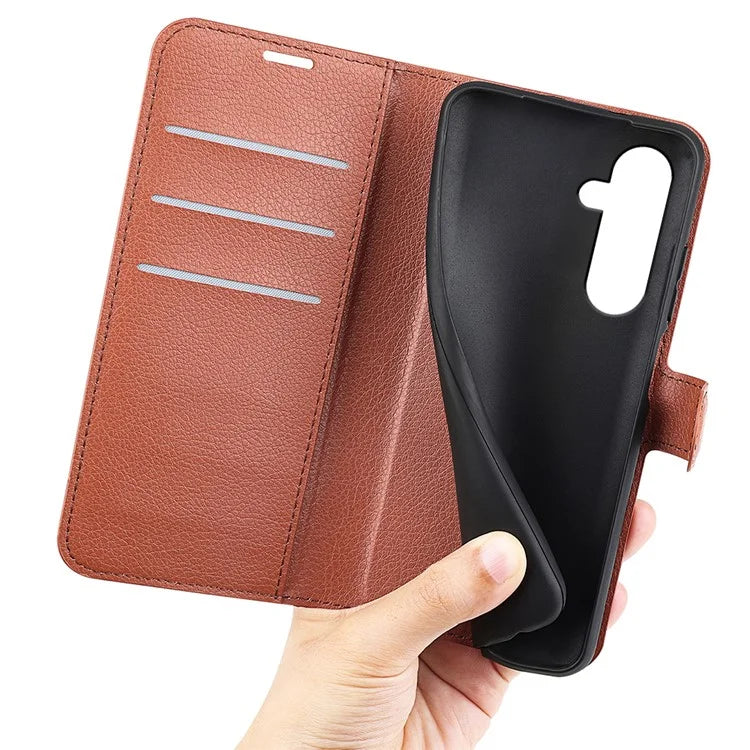 For Samsung Galaxy A35 5G Litchi Texture Wallet Case PU Leather Phone Stand Cover