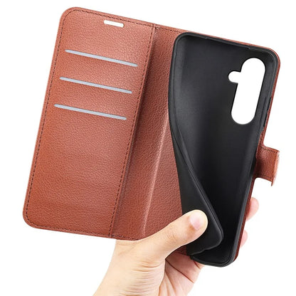 For Samsung Galaxy A35 5G Litchi Texture Wallet Case PU Leather Phone Stand Cover