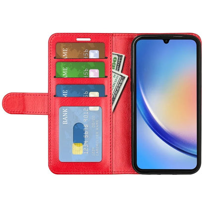 For Samsung Galaxy A35 5G PU Leather Phone Cover Crazy Horse Texture Wallet Card Slots Case