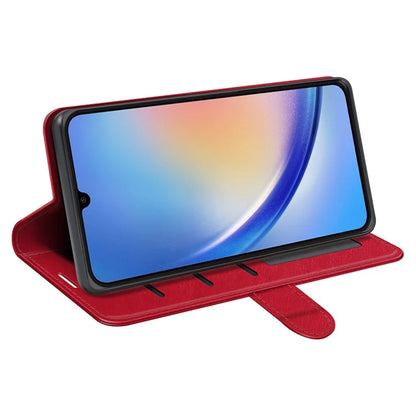For Samsung Galaxy A35 5G PU Leather Phone Cover Crazy Horse Texture Wallet Card Slots Case