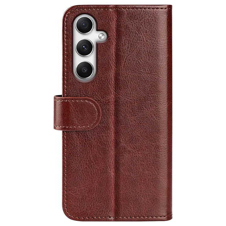 For Samsung Galaxy A35 5G PU Leather Phone Cover Crazy Horse Texture Wallet Card Slots Case