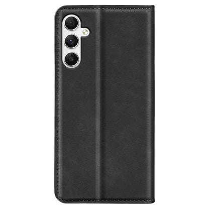 For Samsung Galaxy A35 5G Skin Touch Feeling Case PU Leather Magnetic Auto-absorbed Phone Cover
