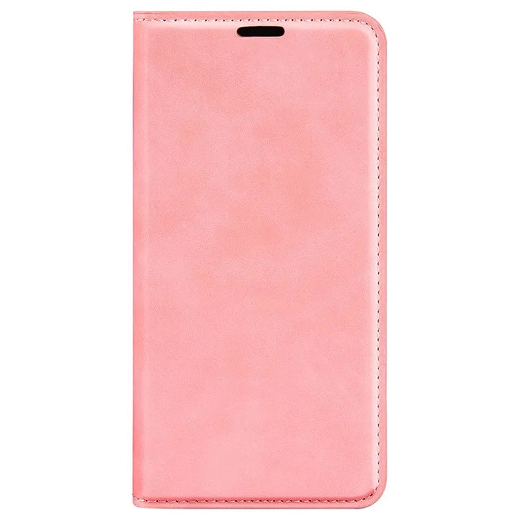 For Samsung Galaxy A35 5G Skin Touch Feeling Case PU Leather Magnetic Auto-absorbed Phone Cover