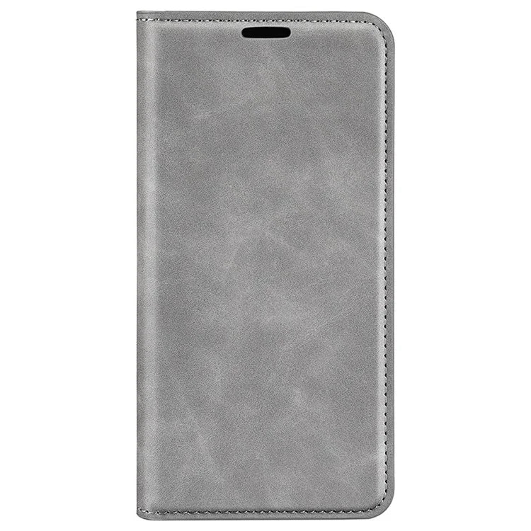 For Samsung Galaxy A35 5G Skin Touch Feeling Case PU Leather Magnetic Auto-absorbed Phone Cover