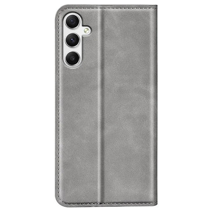 For Samsung Galaxy A35 5G Skin Touch Feeling Case PU Leather Magnetic Auto-absorbed Phone Cover