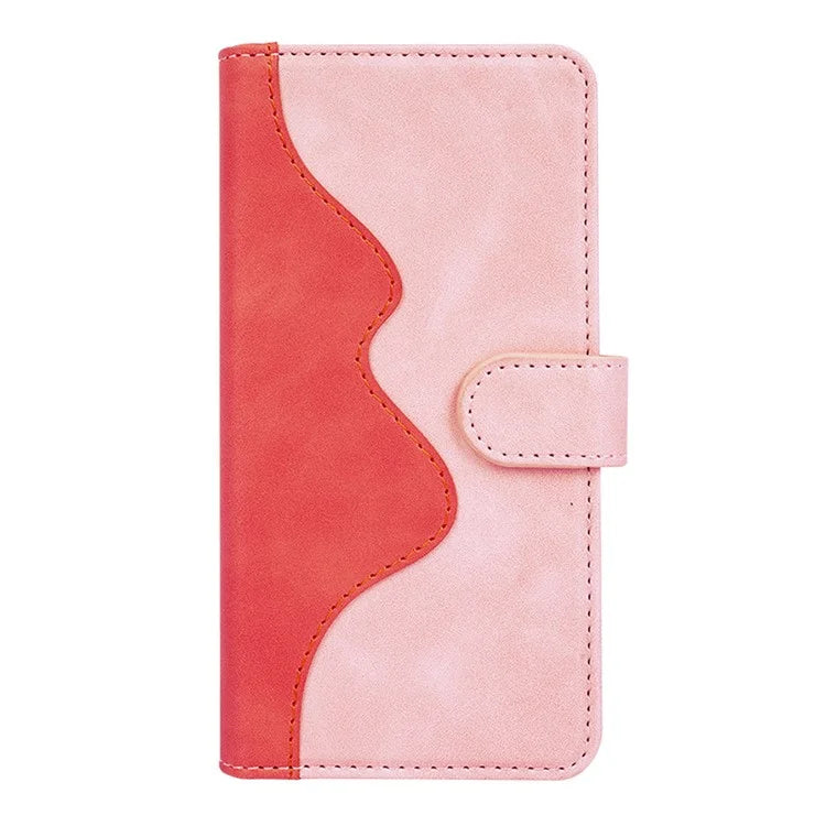 For Samsung Galaxy A35 5G PU Leather Case Color Splicing Shockproof Card Slots Phone Cover