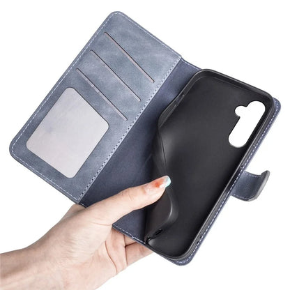 For Samsung Galaxy A35 5G PU Leather Case Color Splicing Shockproof Card Slots Phone Cover