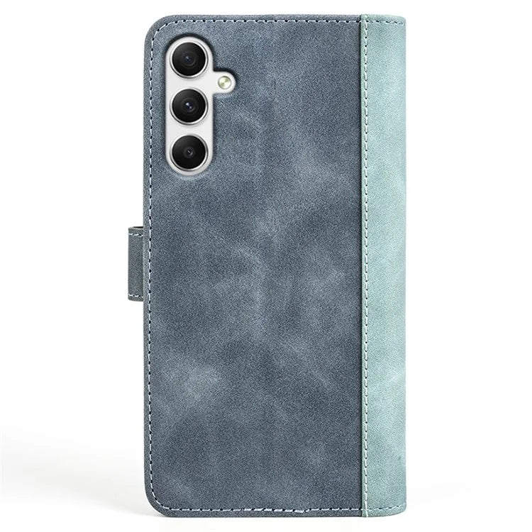 For Samsung Galaxy A35 5G PU Leather Case Color Splicing Shockproof Card Slots Phone Cover