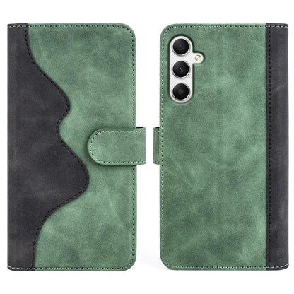 For Samsung Galaxy A35 5G PU Leather Case Color Splicing Shockproof Card Slots Phone Cover