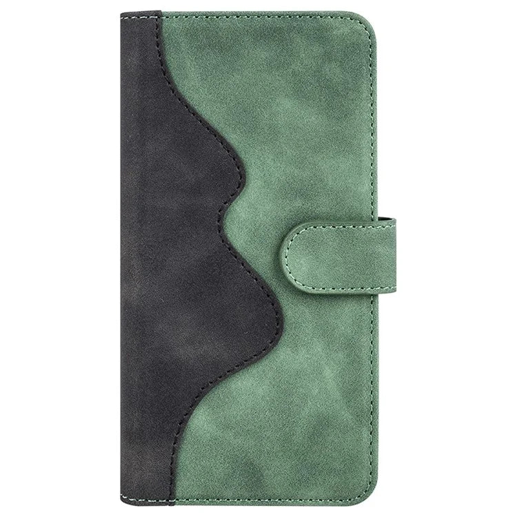 For Samsung Galaxy A35 5G PU Leather Case Color Splicing Shockproof Card Slots Phone Cover