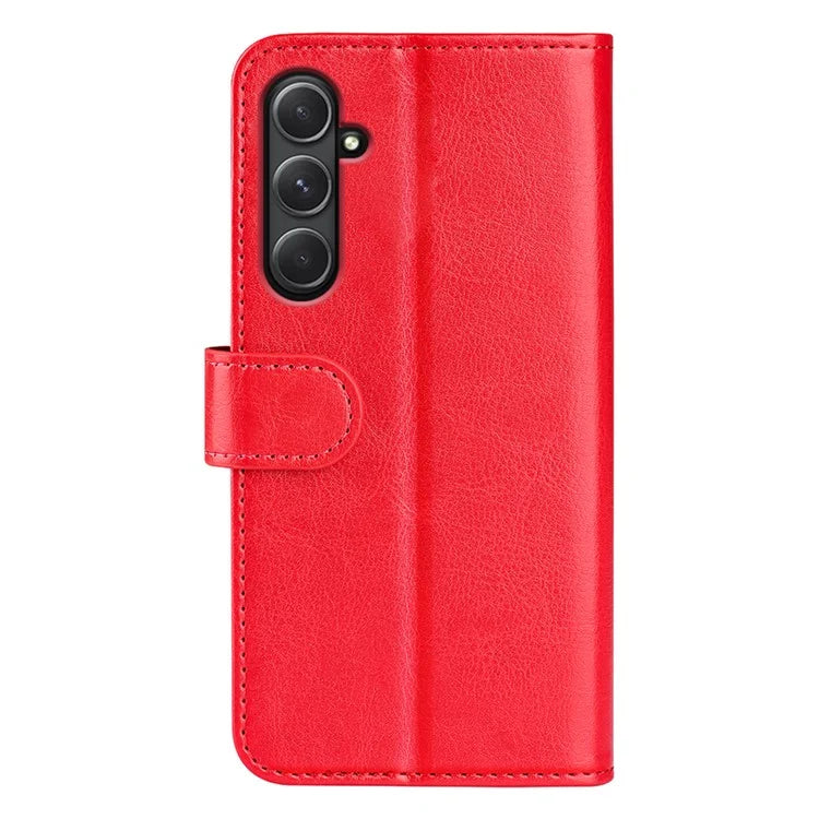 For Samsung Galaxy A55 5G Flip PU Leather Case Wallet Phone Cover Crazy Horse Texture