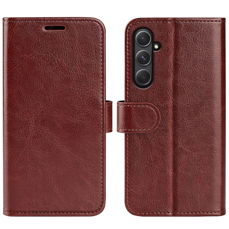 For Samsung Galaxy A55 5G Flip PU Leather Case Wallet Phone Cover Crazy Horse Texture