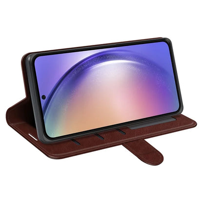 For Samsung Galaxy A55 5G Flip PU Leather Case Wallet Phone Cover Crazy Horse Texture