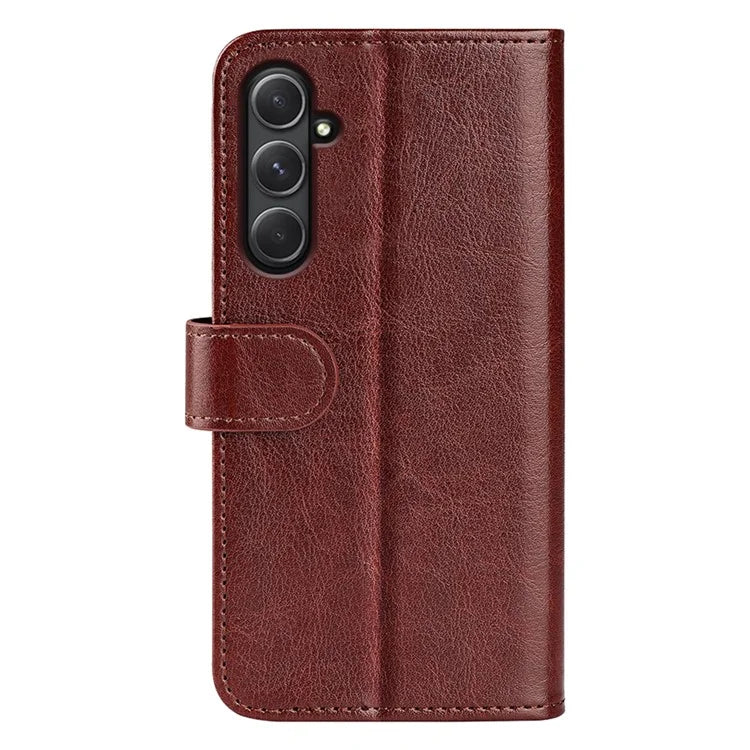 For Samsung Galaxy A55 5G Flip PU Leather Case Wallet Phone Cover Crazy Horse Texture