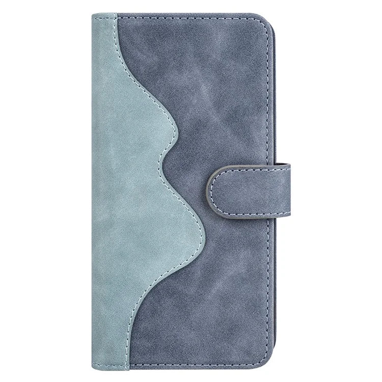 For Samsung Galaxy A55 5G Case PU Leather+TPU Color Splicing Phone Wallet Cover