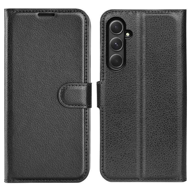 For Samsung Galaxy A55 5G Leather Litchi Texture Case Flip Wallet Phone Cover