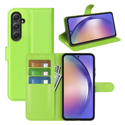 For Samsung Galaxy A55 5G Leather Litchi Texture Case Flip Wallet Phone Cover