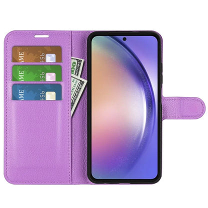 For Samsung Galaxy A55 5G Leather Litchi Texture Case Flip Wallet Phone Cover