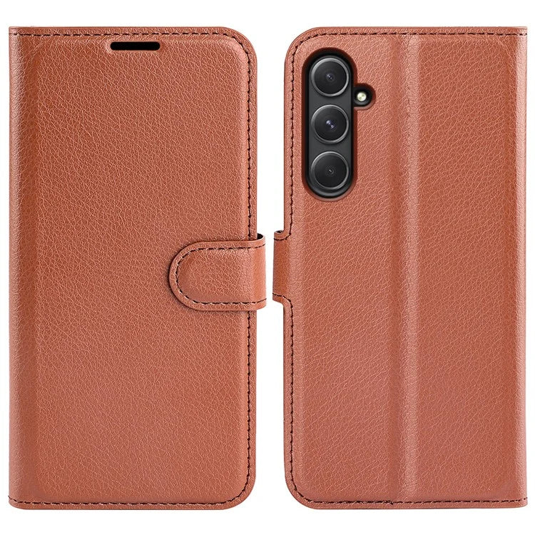 For Samsung Galaxy A55 5G Leather Litchi Texture Case Flip Wallet Phone Cover