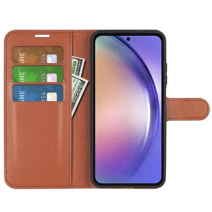 For Samsung Galaxy A55 5G Leather Litchi Texture Case Flip Wallet Phone Cover