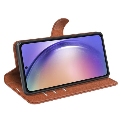 For Samsung Galaxy A55 5G Leather Litchi Texture Case Flip Wallet Phone Cover
