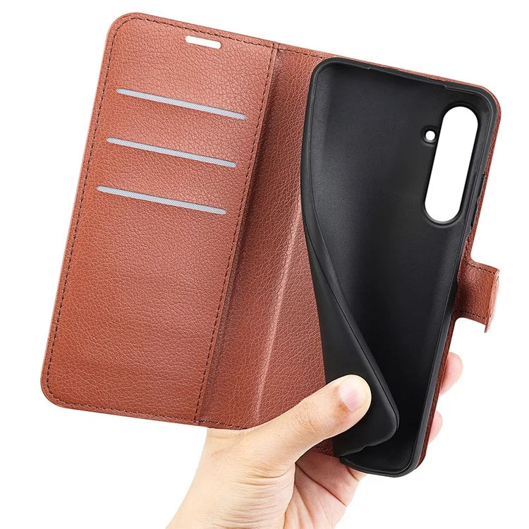 For Samsung Galaxy A55 5G Leather Litchi Texture Case Flip Wallet Phone Cover