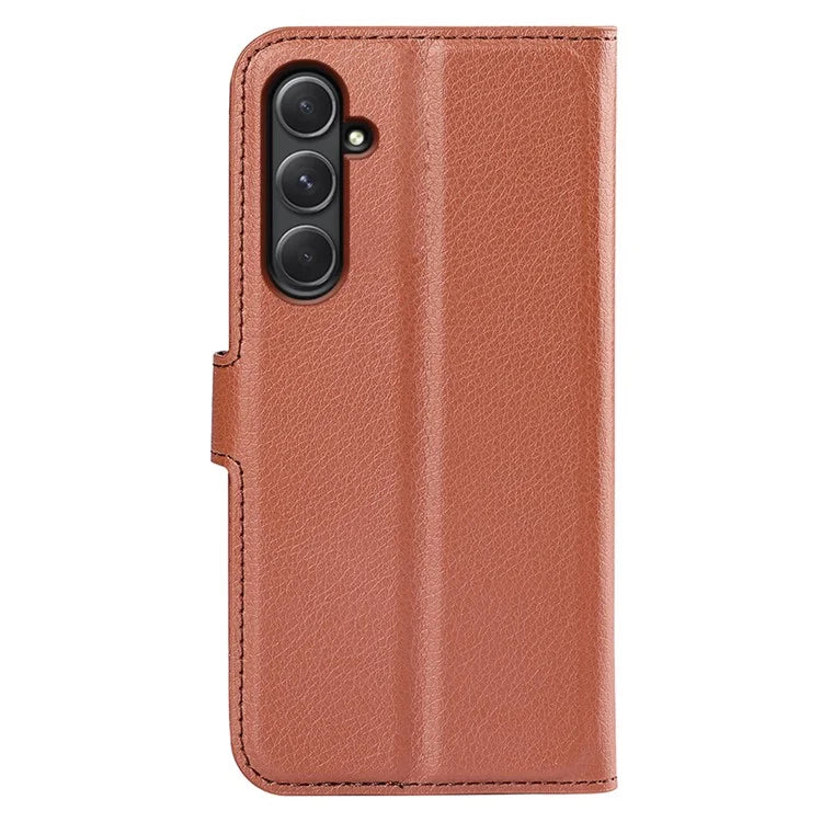 For Samsung Galaxy A55 5G Leather Litchi Texture Case Flip Wallet Phone Cover
