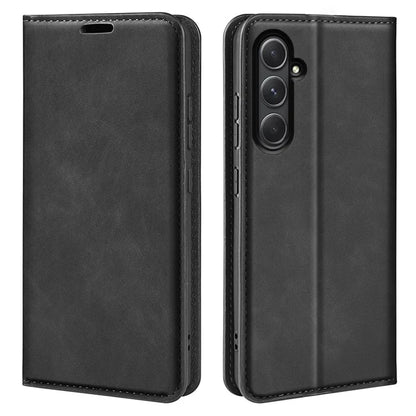 For Samsung Galaxy A55 5G Phone Case Leather Folio Flip Cover Magnetic Absorption