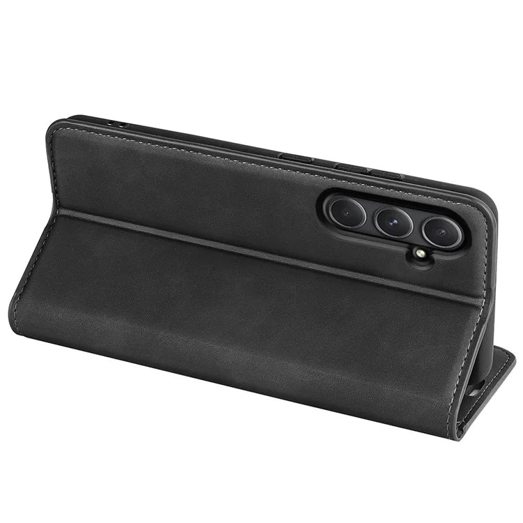 For Samsung Galaxy A55 5G Phone Case Leather Folio Flip Cover Magnetic Absorption