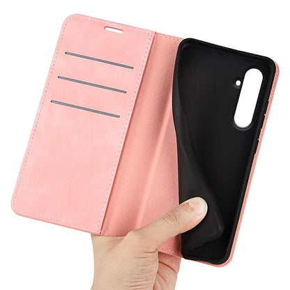 For Samsung Galaxy A55 5G Phone Case Leather Folio Flip Cover Magnetic Absorption