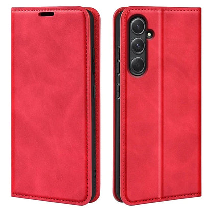 For Samsung Galaxy A55 5G Phone Case Leather Folio Flip Cover Magnetic Absorption