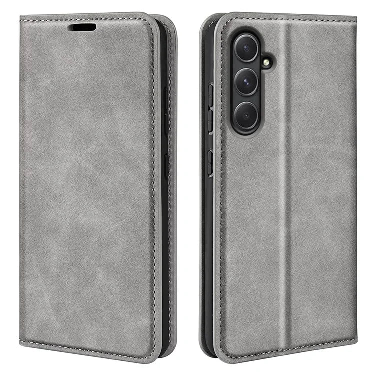 For Samsung Galaxy A55 5G Phone Case Leather Folio Flip Cover Magnetic Absorption