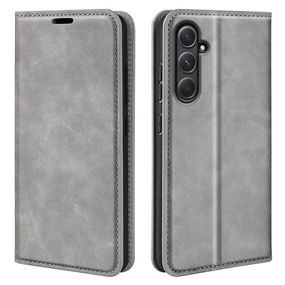 For Samsung Galaxy A55 5G Phone Case Leather Folio Flip Cover Magnetic Absorption