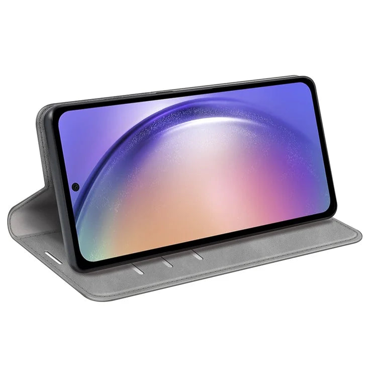 For Samsung Galaxy A55 5G Phone Case Leather Folio Flip Cover Magnetic Absorption