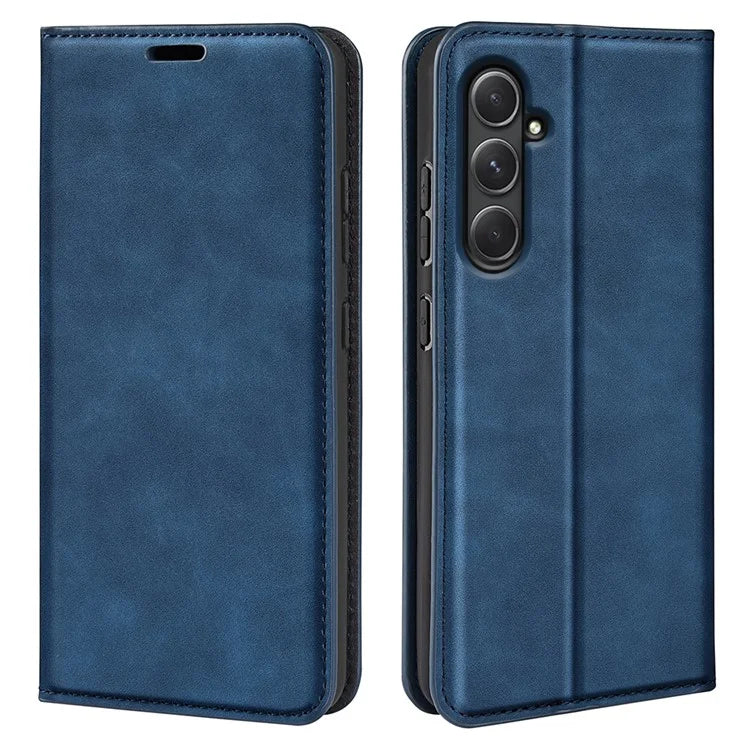 For Samsung Galaxy A55 5G Phone Case Leather Folio Flip Cover Magnetic Absorption